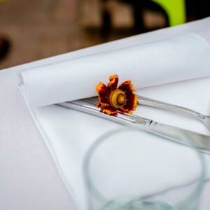 Silverware with flowers