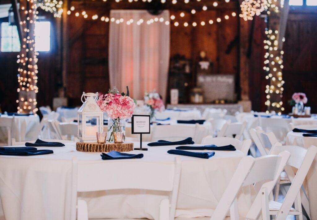 vnv events: wedding decor ideas-barn wedding reception