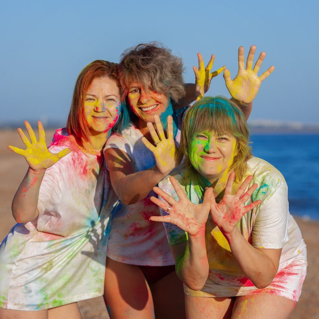 vnv events: Event planner services in Miami- Budget Bachelorette Party Ideas -2 - Cheerful young females in bathrobes celebrating bachelorette party -bachelorette party