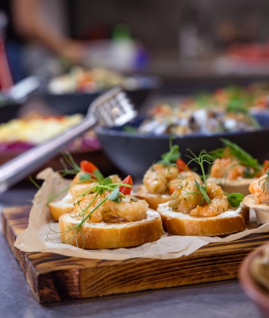 Catering for events, banquet decorated table, table setting decoration